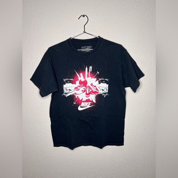 Nike Other - Nike Black Tee with Red and White Graphic